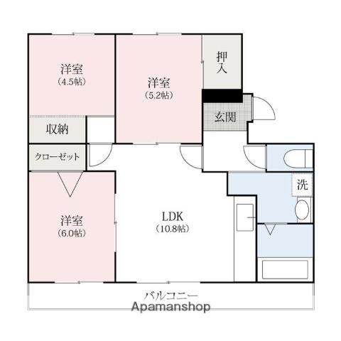 アステール柳原A(3LDK/1階)の間取り写真
