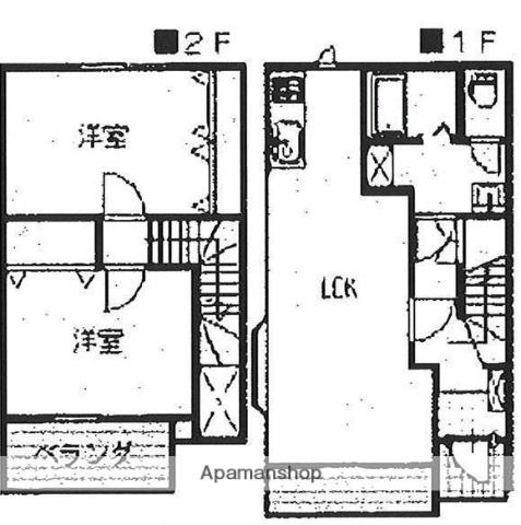 シーズンコートA・D棟(2LDK/1階)の間取り写真