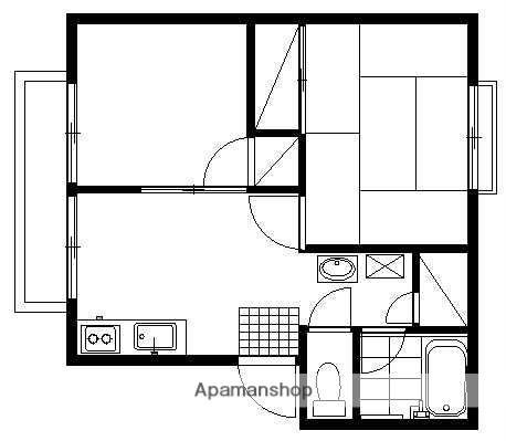 サンハイツ丸山(2DK/2階)の間取り写真