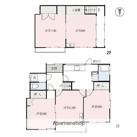 上毛電気鉄道上毛線 西桐生駅 徒歩8分 1階建 築61年(5K)の間取り写真