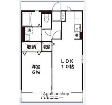 ベルメゾン(1LDK/1階)の間取り写真