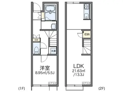 レオネクストパストラル田沼(1LDK/1階)の間取り写真