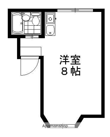 ベルコート剣崎(1K/1階)の間取り写真