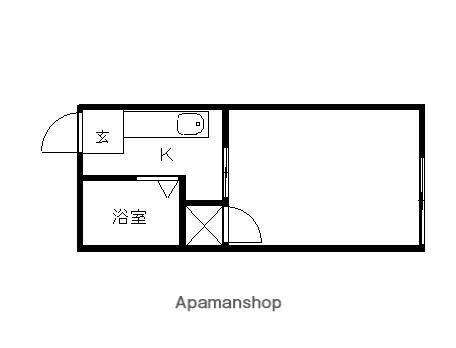 TAKAKEI BASE(1K/2階)の間取り写真