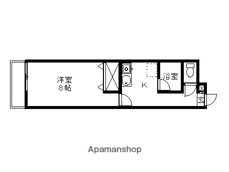 シャルマン小鳥(1K/2階)の間取り写真