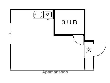 シェルコート寺尾Ⅰ(ワンルーム/3階)の間取り写真
