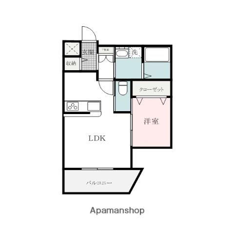 ラバーゼ(1LDK/3階)の間取り写真