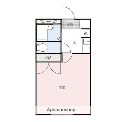 オブリガーダ(1K/2階)の間取り写真