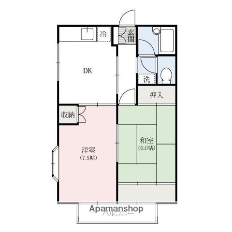 メゾン・エントピア(2DK/2階)の間取り写真