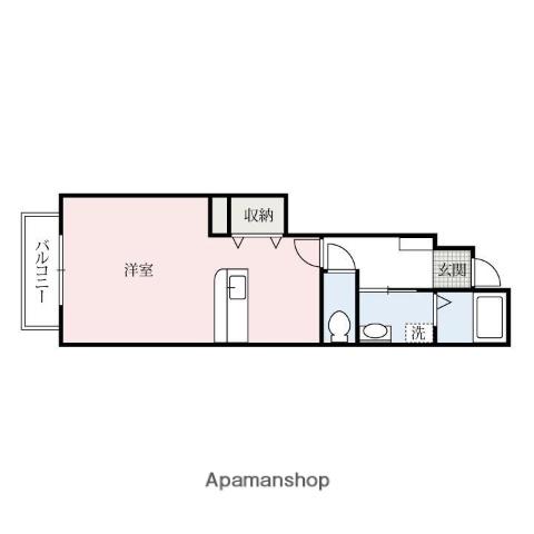ベルファミーユB(ワンルーム/1階)の間取り写真