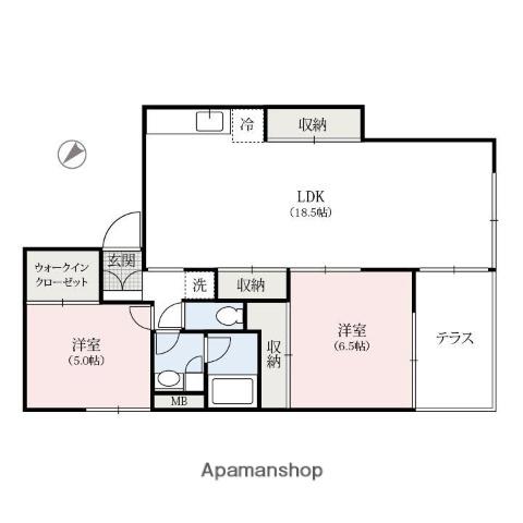 LUXURY(2LDK/3階)の間取り写真