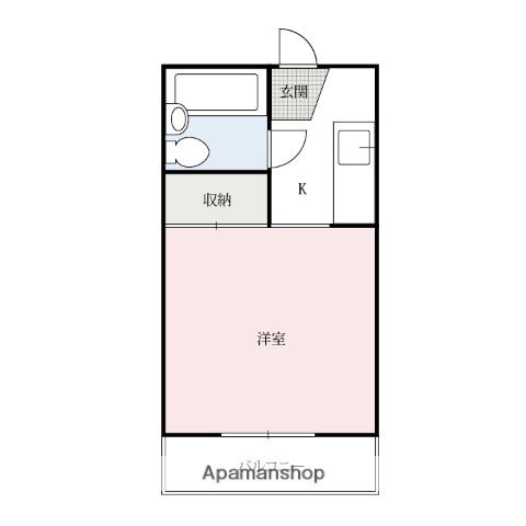 アーバニーハイム西横手(1K/1階)の間取り写真