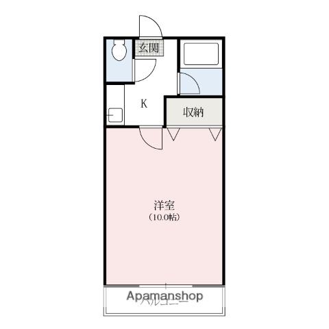 ヴェルディ18(1K/1階)の間取り写真