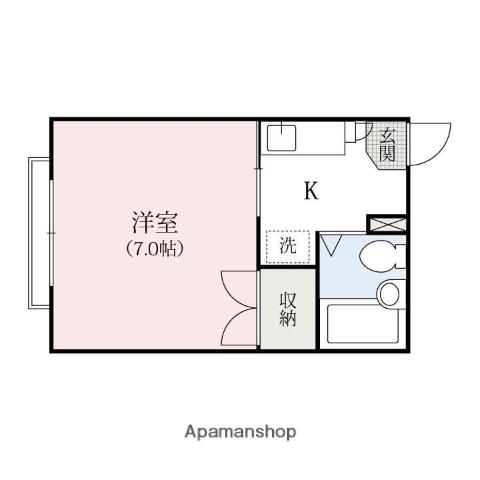 エムケーフォー(1K/1階)の間取り写真