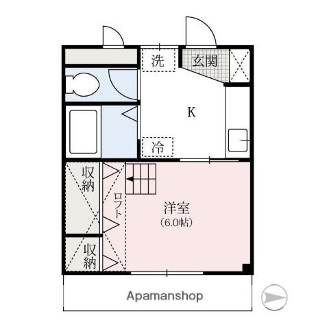 クリーンハイツ(1K/1階)の間取り写真