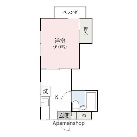 三和コーポ(1K/2階)の間取り写真