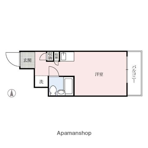 エトワール江木(1K/5階)の間取り写真