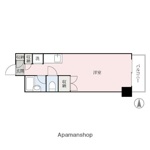 エトワール江木(1K/4階)の間取り写真