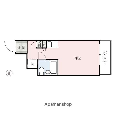 エトワール江木(1K/6階)の間取り写真