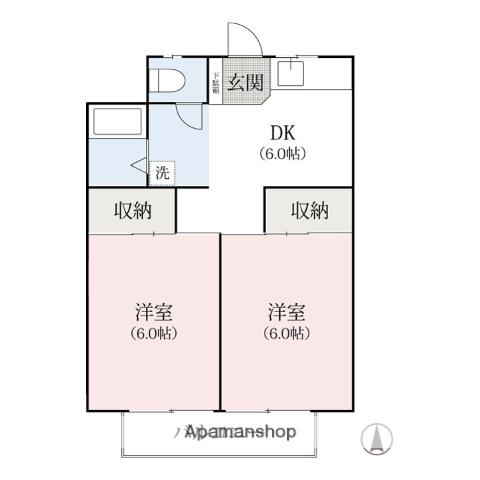 松井ハイツ(2DK/1階)の間取り写真