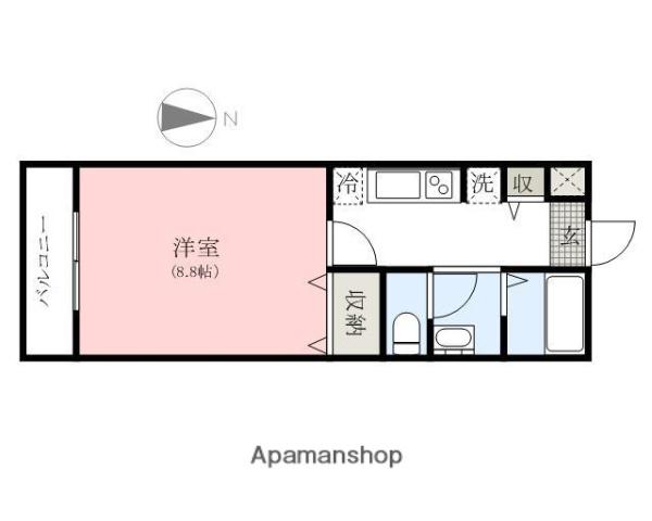 レジュエール・ニイト(1K/3階)の間取り写真