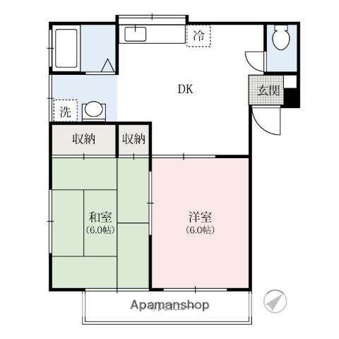 第3光マンション(2DK/1階)の間取り写真