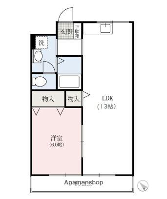 アメージングエステートB(1LDK/2階)の間取り写真