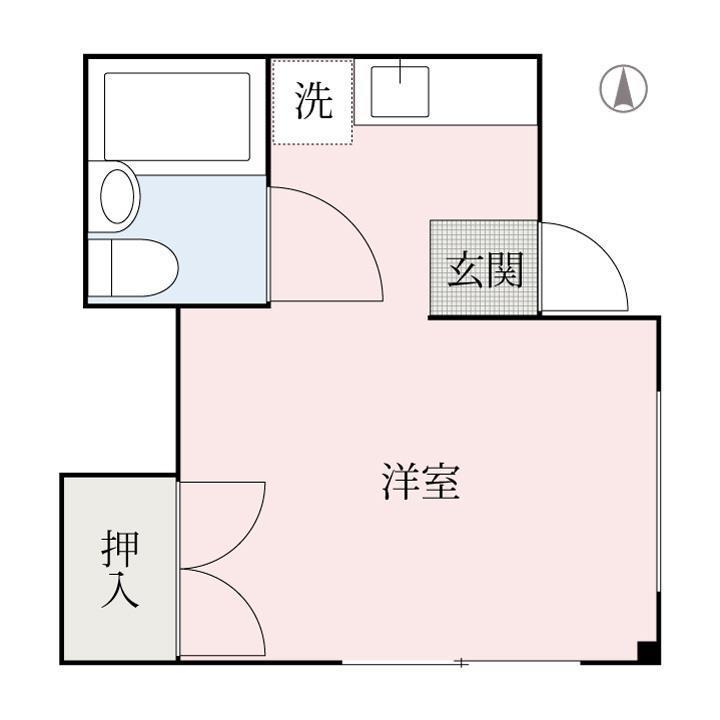 南町ハイツ(ワンルーム/4階)の間取り写真