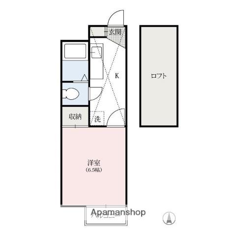 KLEINHAUS(1K/1階)の間取り写真