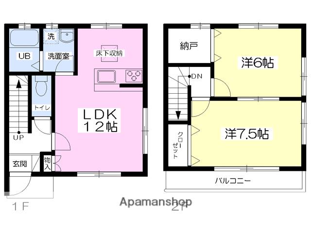 エクレール(2LDK/1階)の間取り写真