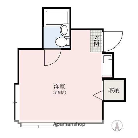 レオハイツ(1K/2階)の間取り写真