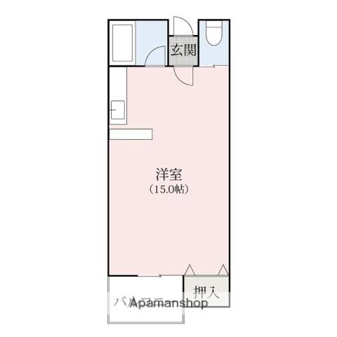 KDハイツⅡ(1K/3階)の間取り写真