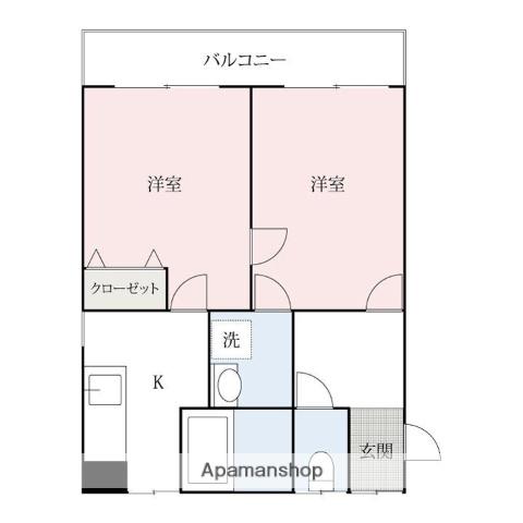 アプリコットガーデン上並榎(2K/3階)の間取り写真