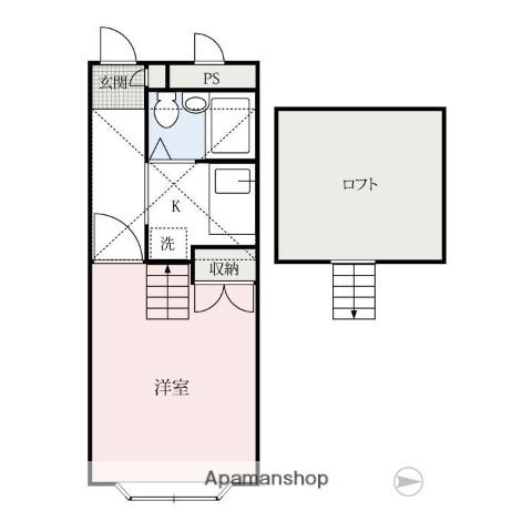 リジェール鼻高ABC(1K/2階)の間取り写真