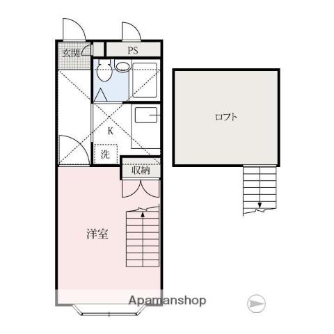 リジェール鼻高ABC(1K/2階)の間取り写真