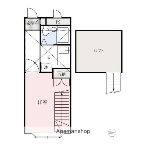 リジェール鼻高ABC(1K/2階)の間取り写真