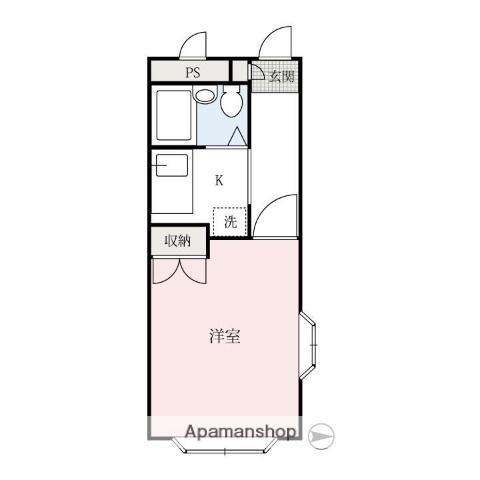 リジェール鼻高ABC(1K/1階)の間取り写真