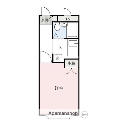 リジェール鼻高ABC(1K/1階)の間取り写真