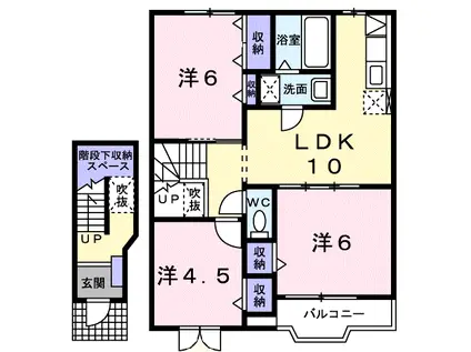 ピークリーブA(3LDK/2階)の間取り写真