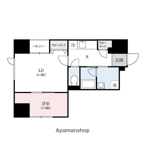 CERCHIO RAKAN(1LDK/4階)の間取り写真