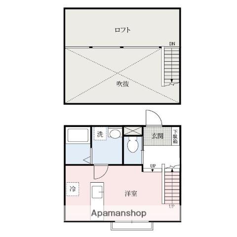 キャメル貝沢町(ワンルーム/2階)の間取り写真