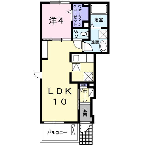 ラコルタ(1LDK/1階)の間取り写真