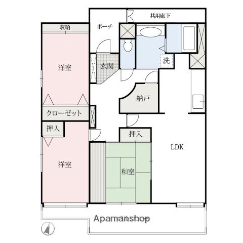 T-ONEMIYAHARAウエスト(3SLDK/6階)の間取り写真