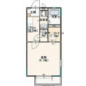 メゾンHANAMARU A棟(1K/2階)の間取り写真