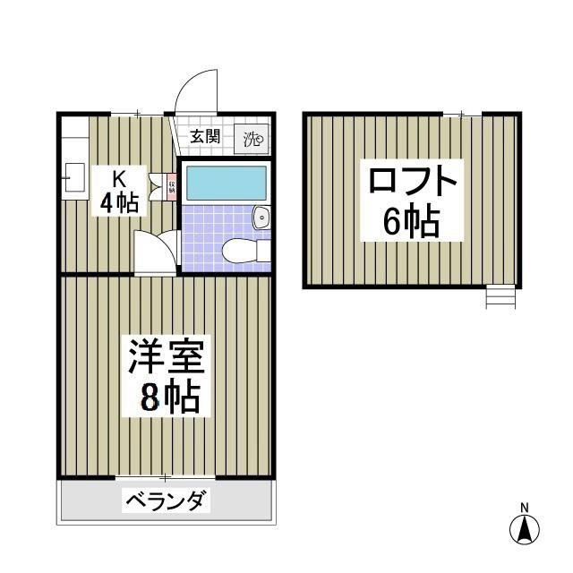 リバティータウンS(1K/1階)の間取り写真