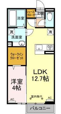 ベルネーレ(1LDK/2階)の間取り写真