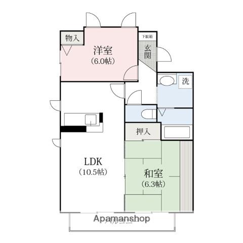 エクシード・ファイブ(2LDK/2階)の間取り写真
