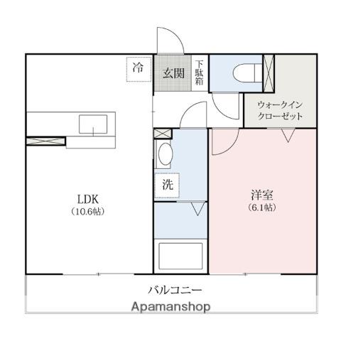 サンヒルズS(1LDK/2階)の間取り写真