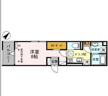 オペラハウス和田町(1K/1階)の間取り写真