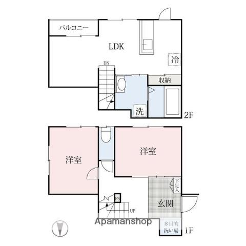 WONDER BASE(2LDK/1階)の間取り写真